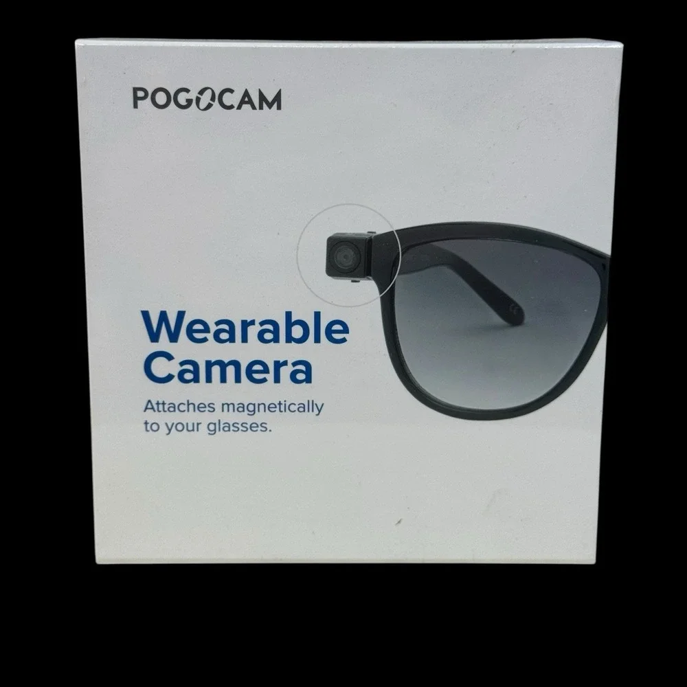 PogoTec - PogoCam Tiny, Removable Photo & HD Video Camera for Your Glasses‎ New